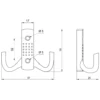 Wieszak meblowy niski na ubrania W002