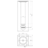Nóżka meblowa D-100 kwadratowa regulowana h-100