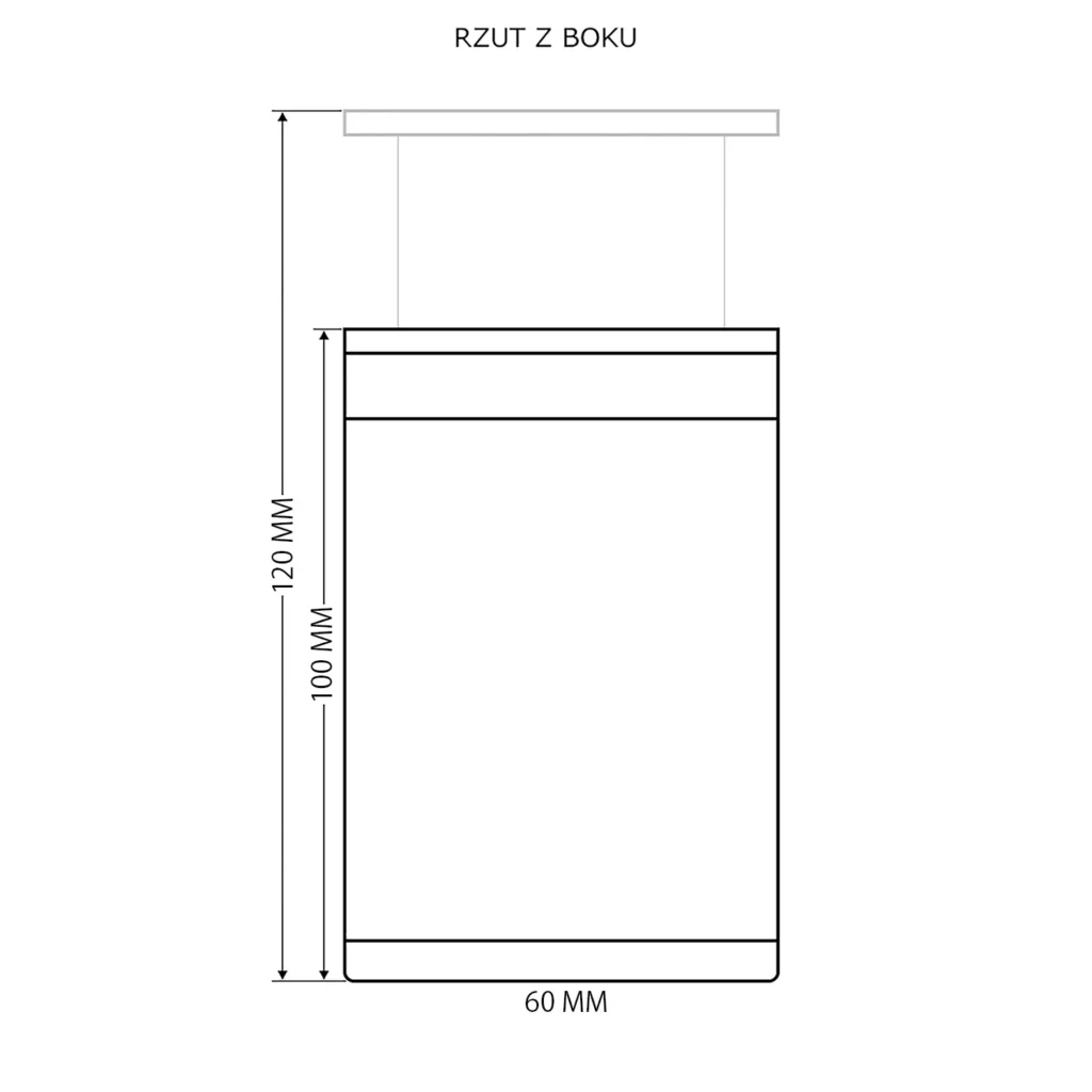 Nóżka meblowa kwadratowa regulowana 60x60 h-100 aluminiowa