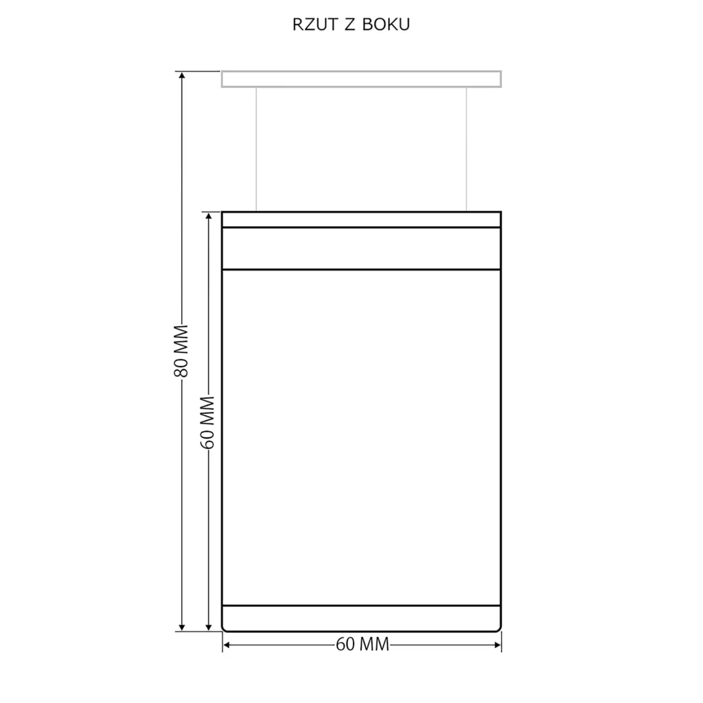 Nóżka meblowa kwadratowa regulowana 60x60 h-60 aluminiowa