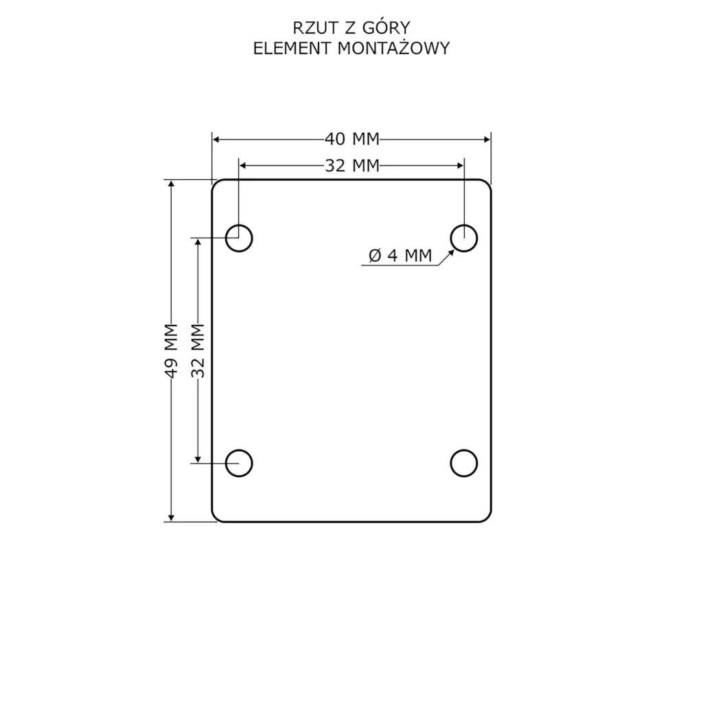 Nóżka meblowa kwadratowa regulowana h-60 aluminiowa Aluminium