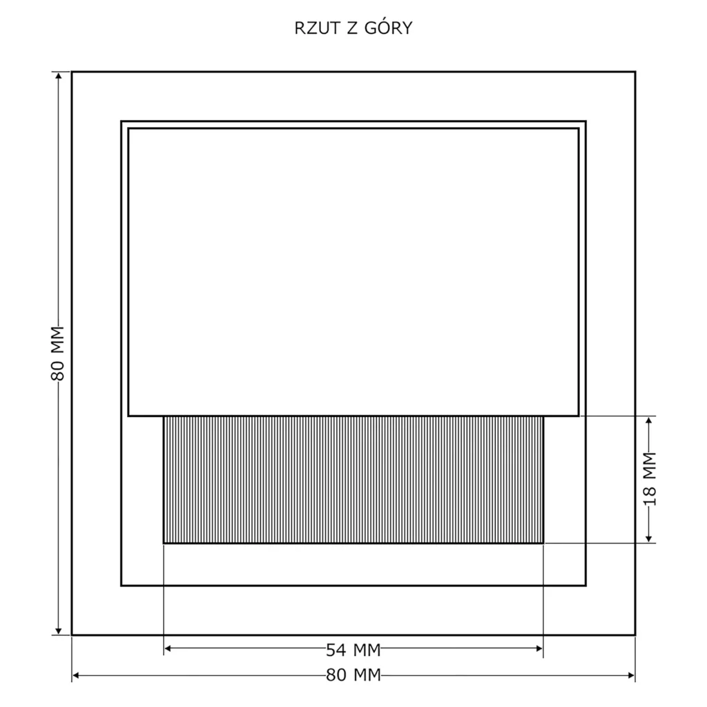 Przepust kablowy aluminiowy kwadratowy 80x80mm Czarny