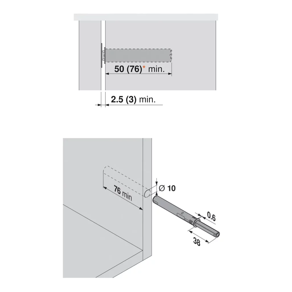 TIP-ON 956A1004 adapter 956A1201 długi BLUM