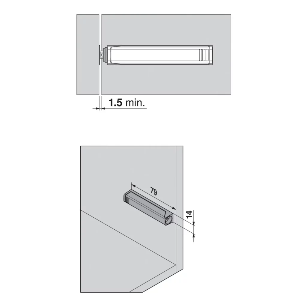 TIP-ON 956A1004 adapter 956A1201 długi BLUM