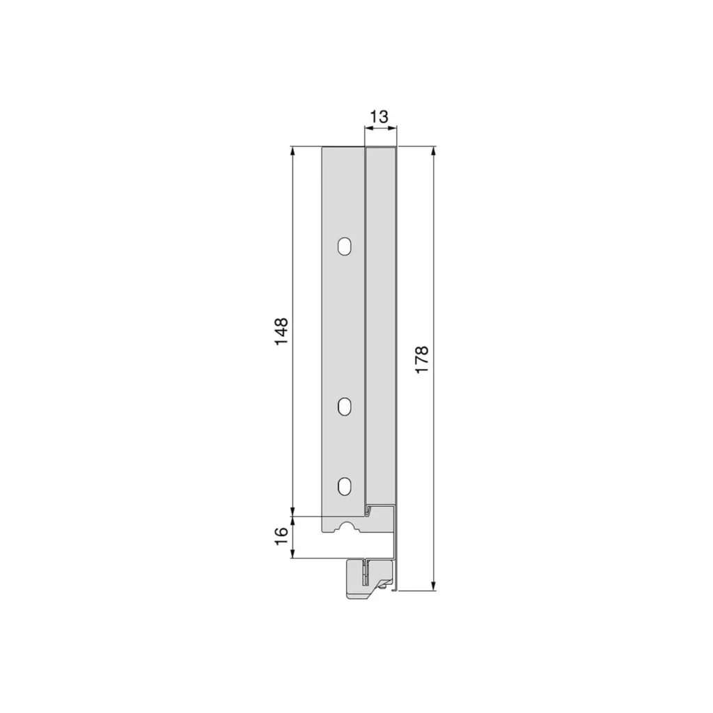 Szuflada VERTEX GLASS Wysoka antracyt Emuca