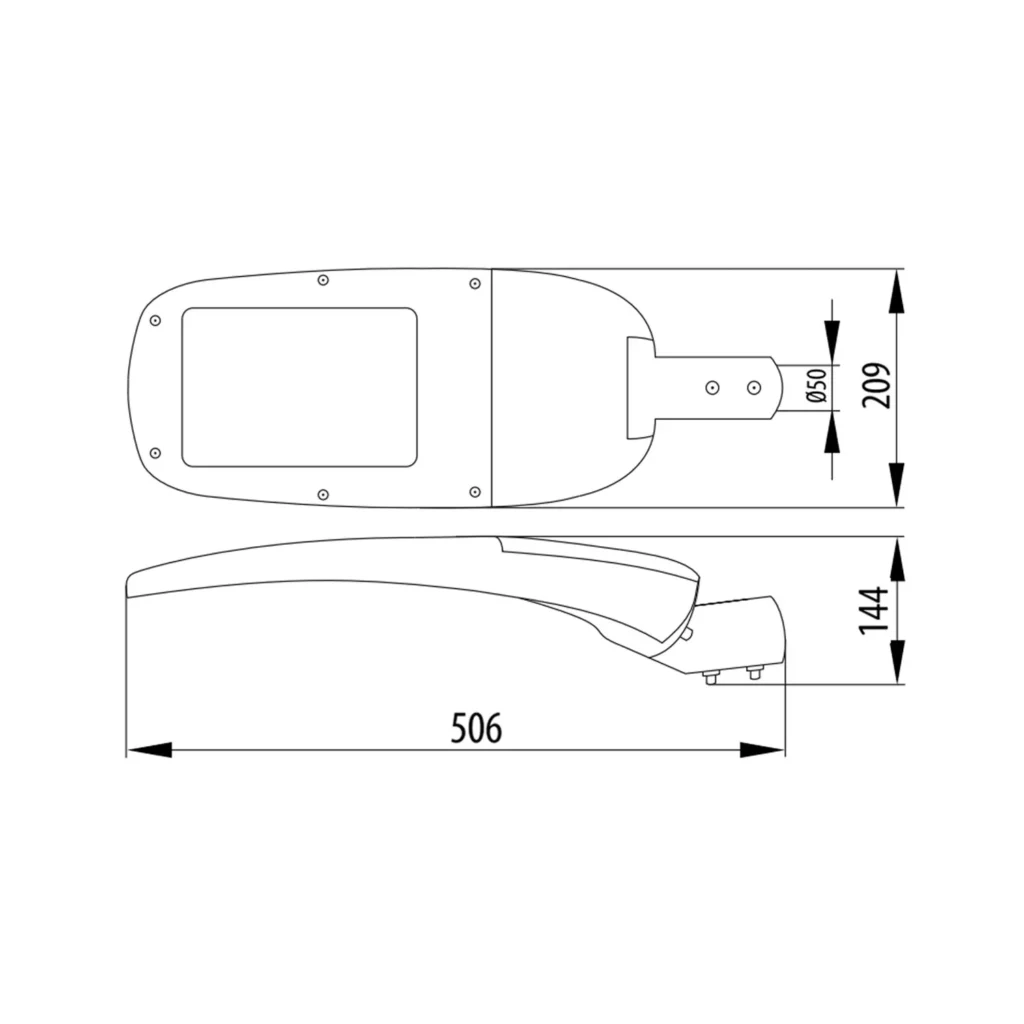 Lampa oprawa uliczna LED Jasper 30W IP66 Szara BEMKO