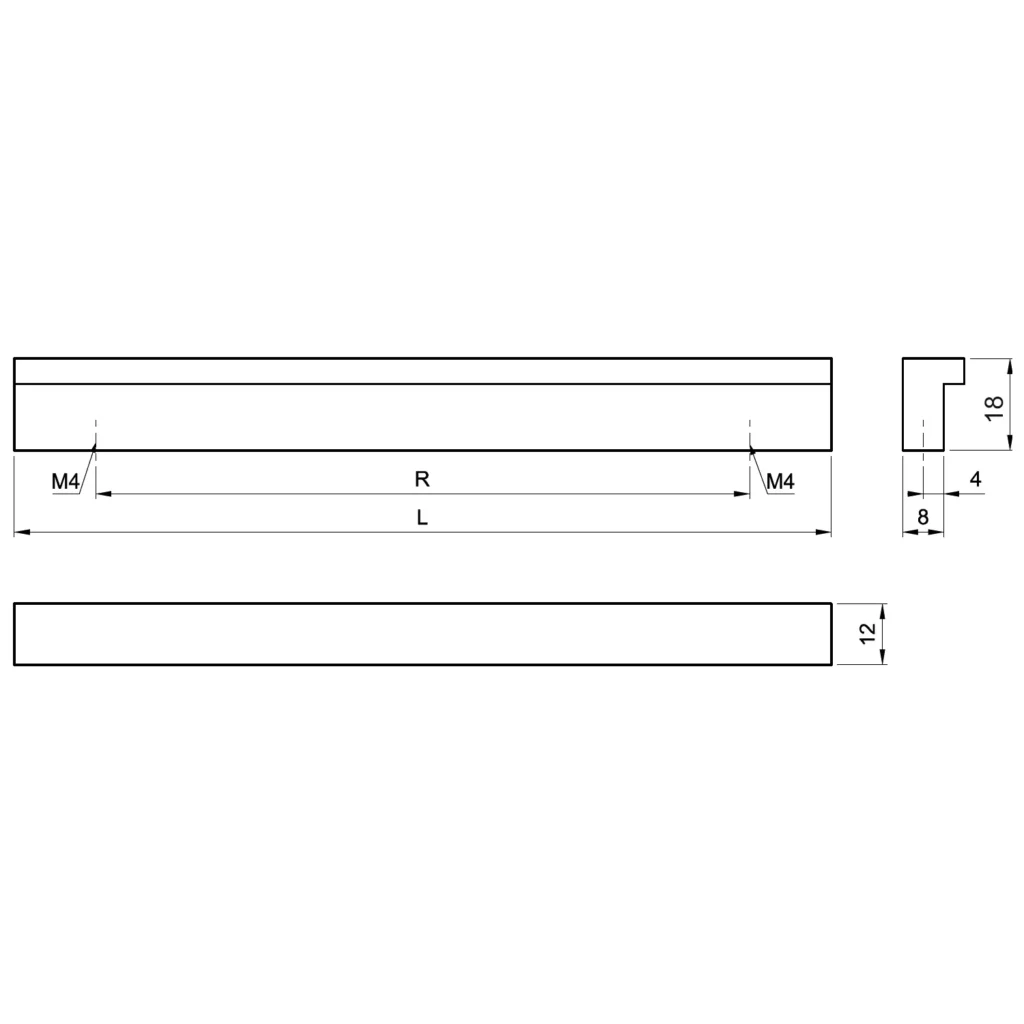 Uchwyt meblowy do szafek LCK-006 LEBA