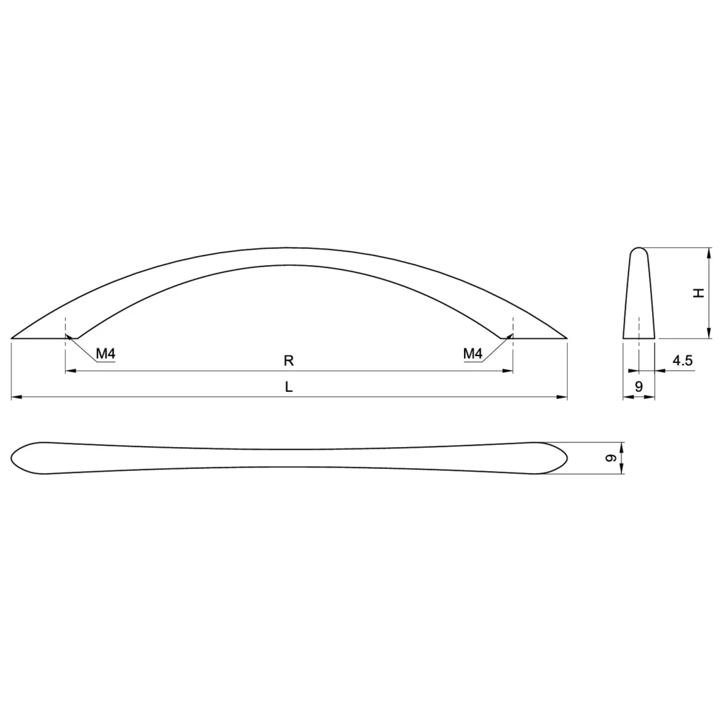 Uchwyt meblowy do szafek LCK-02 rozstaw 128mm LEBA