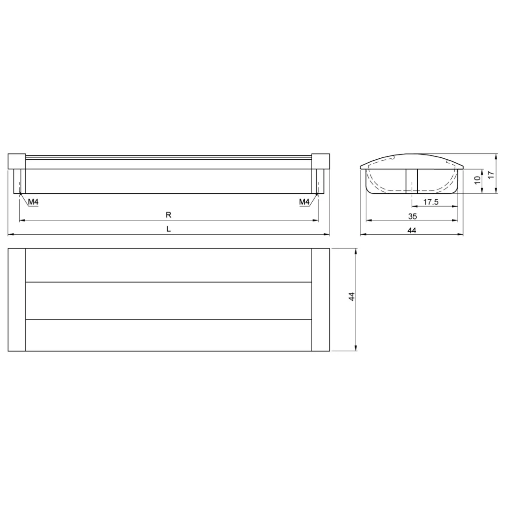 Uchwyt meblowy do szafek LCK-326 LEBA