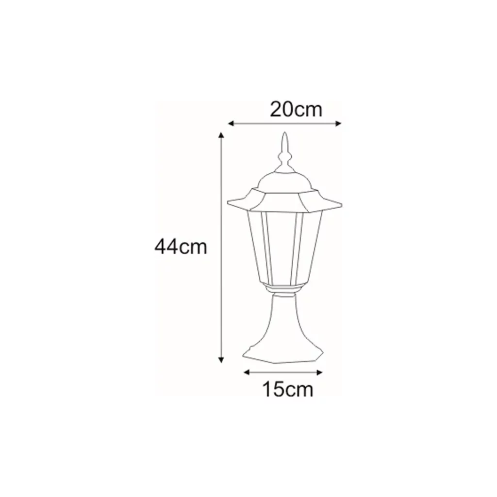 Niska zewnętrzna lampa stojąca K-5009S z serii STANDARD