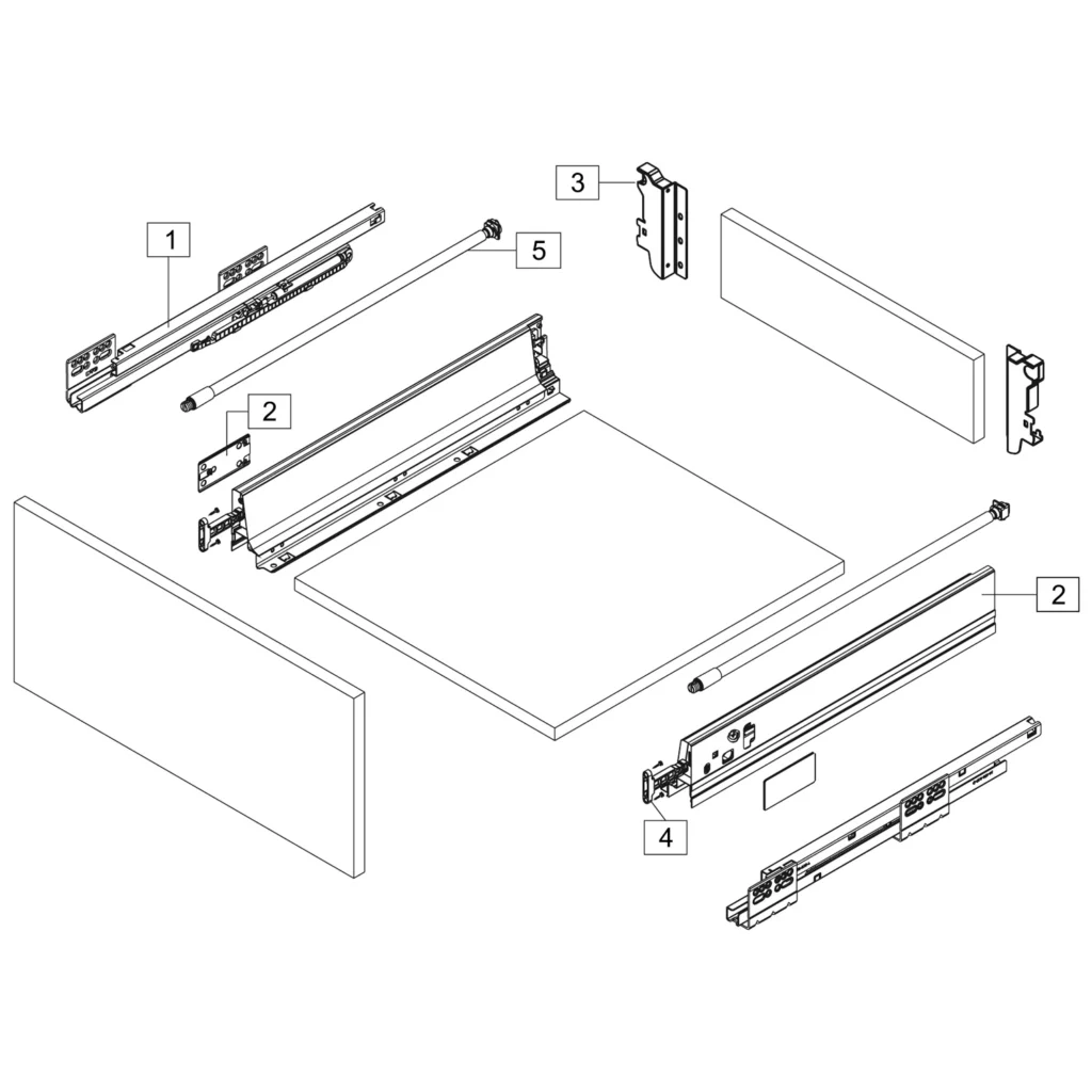 System do szuflady System Box TB10 Zestaw Średnia Biała AMIX