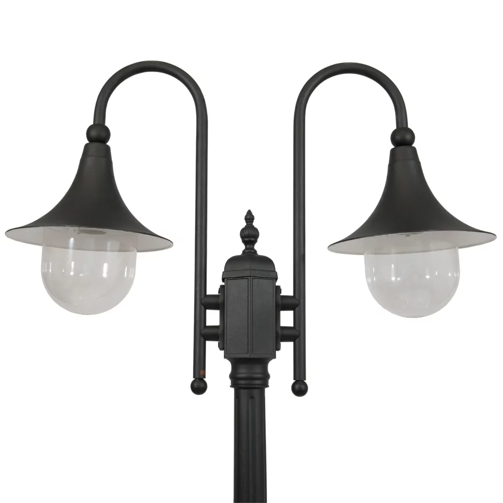 Wysoka zewnętrzna lampa stojąca K-8132 Czarna z serii BOSTON