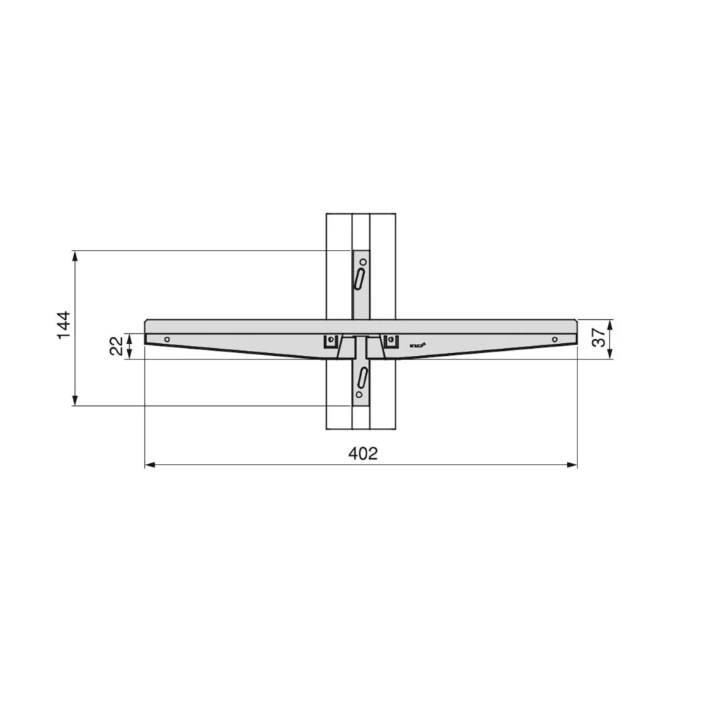 Zestaw wsporników do półki aluminiowej ZERO Czarny