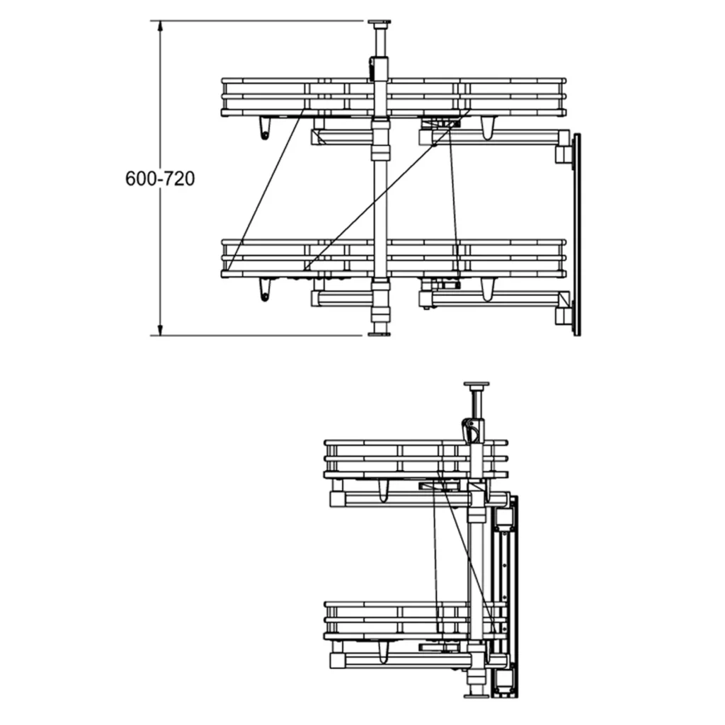 Cargo Magic Corner GEMI 800mm Nerka