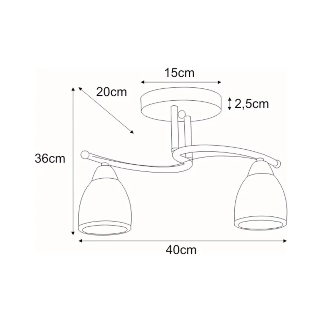 Lampa sufitowa K-JSL-8090/2 AB z serii SAMIRA