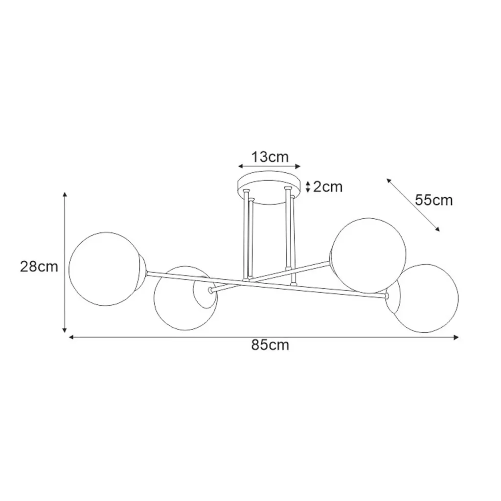 Lampa sufitowa K-4914 z serii ISLA