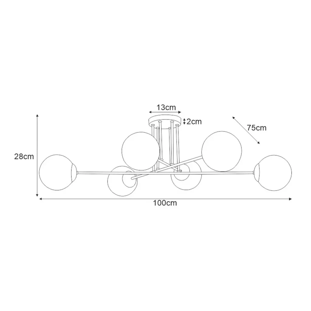 Lampa sufitowa K-4915 z serii ISLA