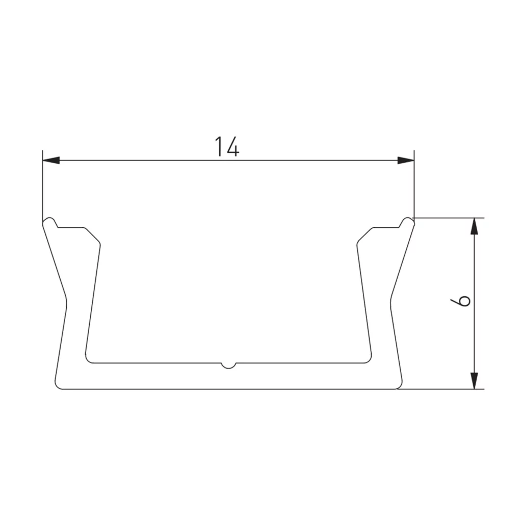 Profil aluminiowy GLAX MINI nakładany 3m GTV