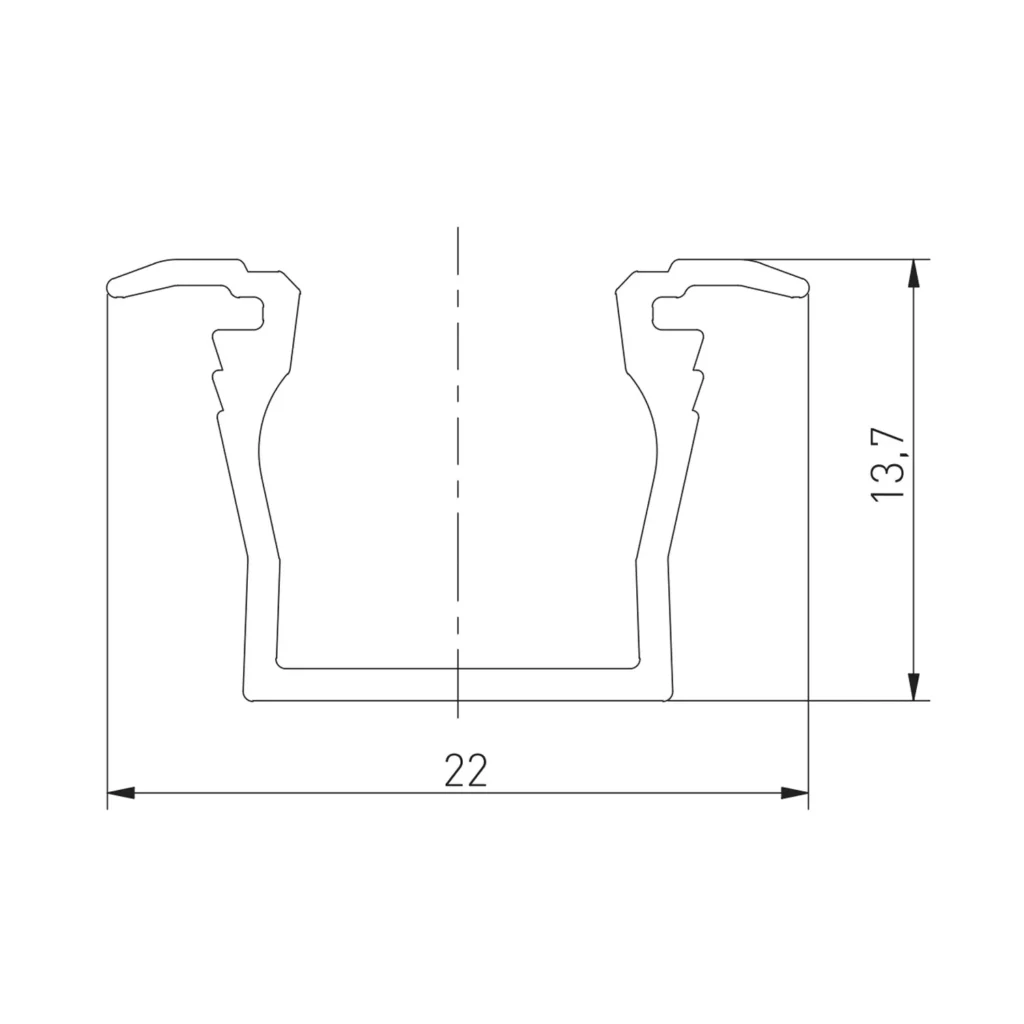 Profil GLAX MINI z kołnierzem wysoki 2m GTV