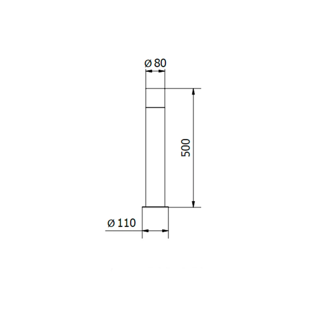 Lampa stojąca słupek ogrodowy LARGO 50cm grafit GTV