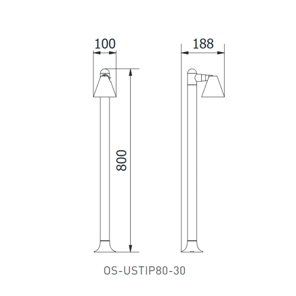 Lampa stojąca ogrodowa LUSTINO 80cm grafit GTV