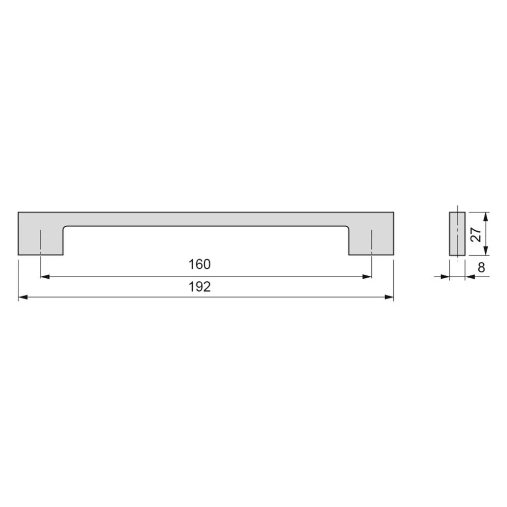 Uchwyt meblowy do szafek Montreal rozstaw 160mm Chrom EMUCA