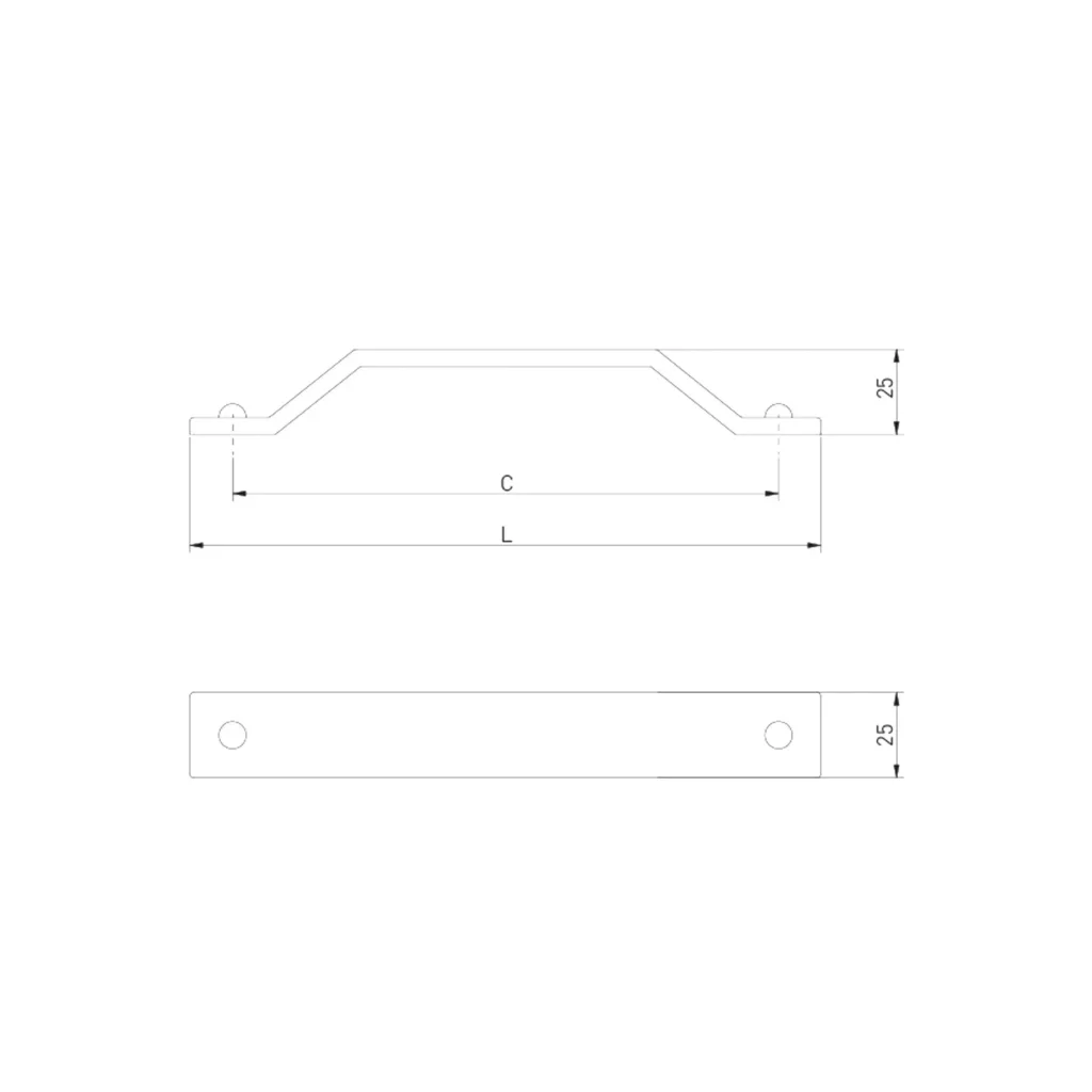 Uchwyt meblowy do szafek Step rozstaw 160mm Antyczne srebro GTV