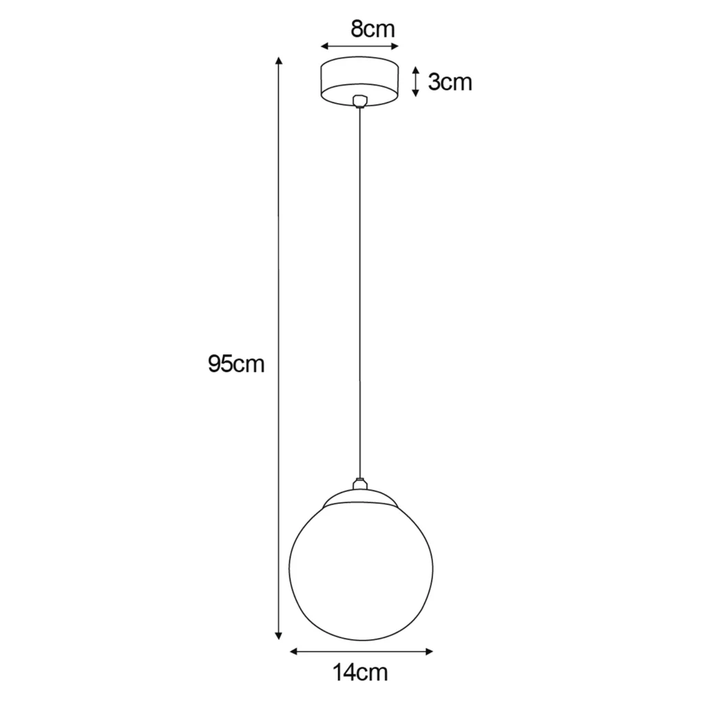 Lampa wisząca z bursztynowym okrągłym kloszem K-5160 z serii DELTA