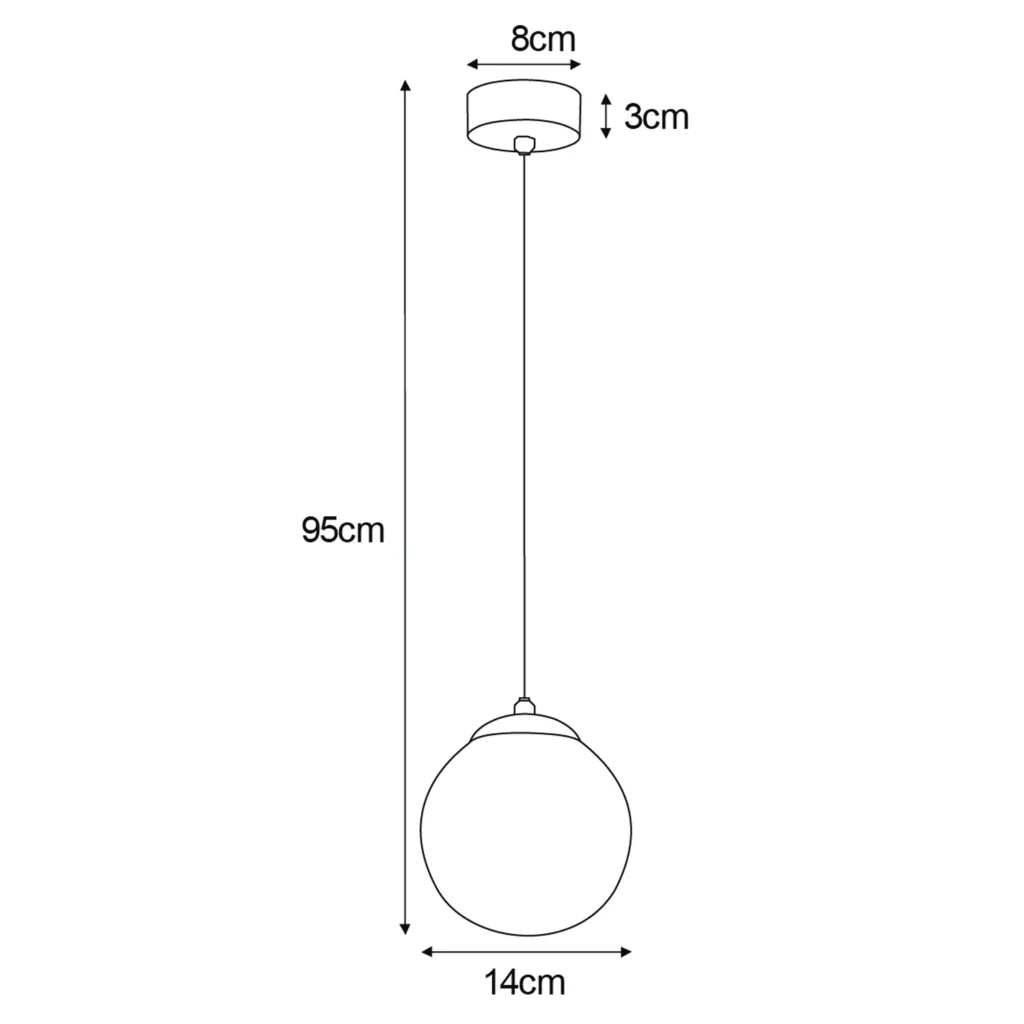 Lampa wisząca z grafitowym okrągłym kloszem K-5165 z serii GAMMA