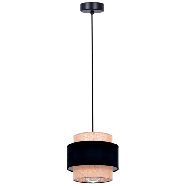 Lampa wisząca boho K-5230 z serii GATO czarno-beżowa