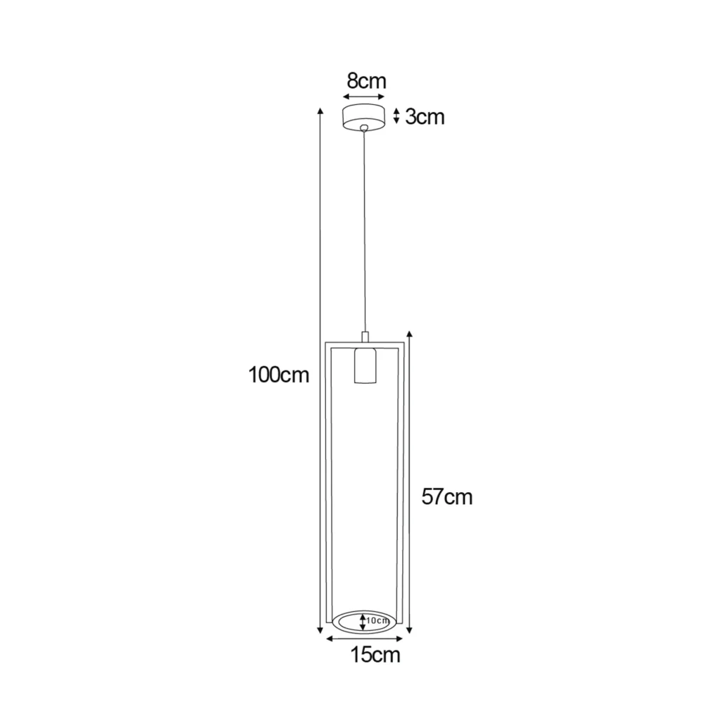 Lampa wisząca z kwietnikiem K-4037 z serii ESTERA czarna