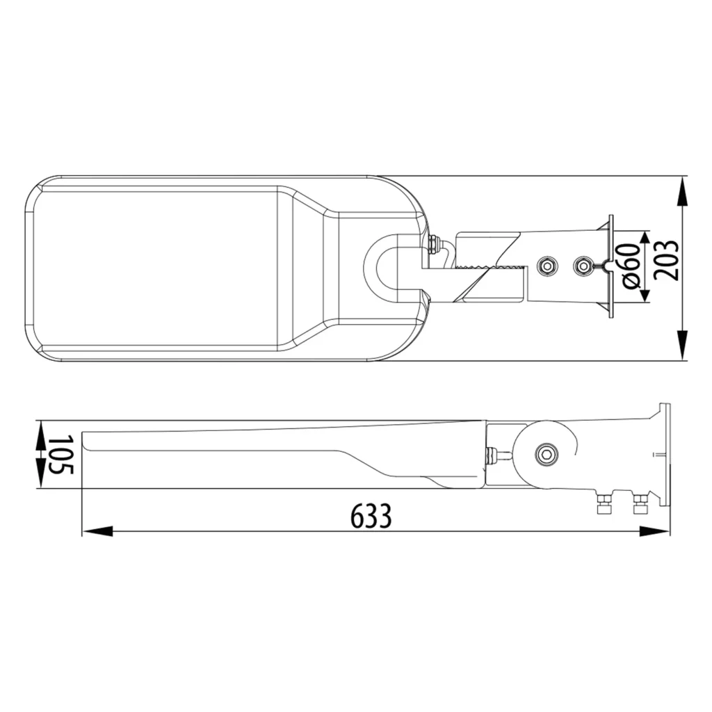 Lampa oprawa uliczna LED Jazmin 150W 20250LM 4K IP65 BEMKO