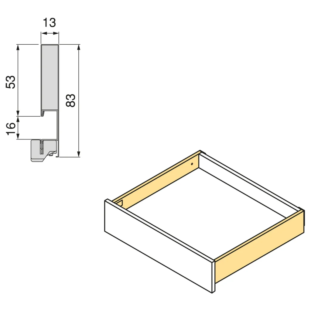 Szuflada VERTEX 3D pod piekarnik EMUCA