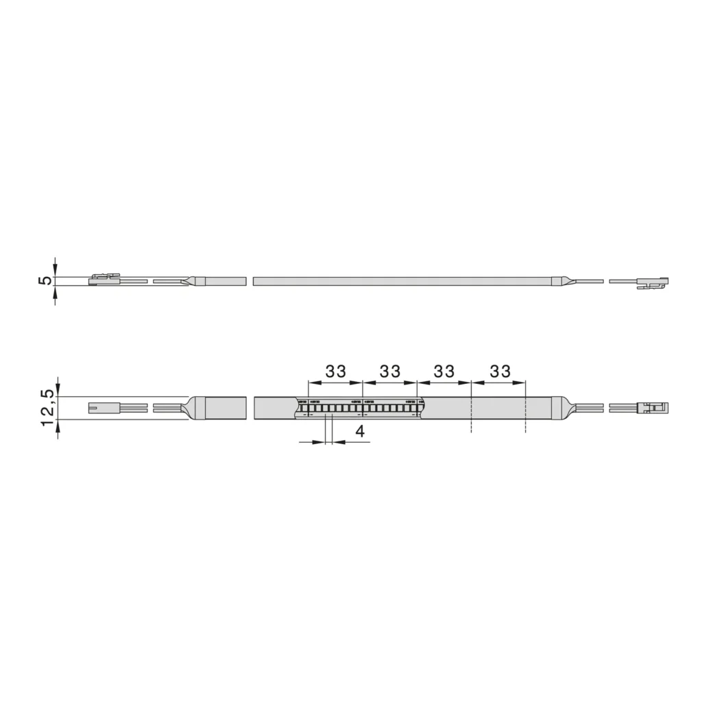 Elastyczna taśma LED Neonlynx H 7,6 W/m IP65 24V DC 1000 mm 2700K Emuca