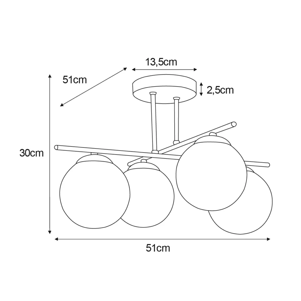 Złoto-biała lampa sufitowa K-5423 z serii REA