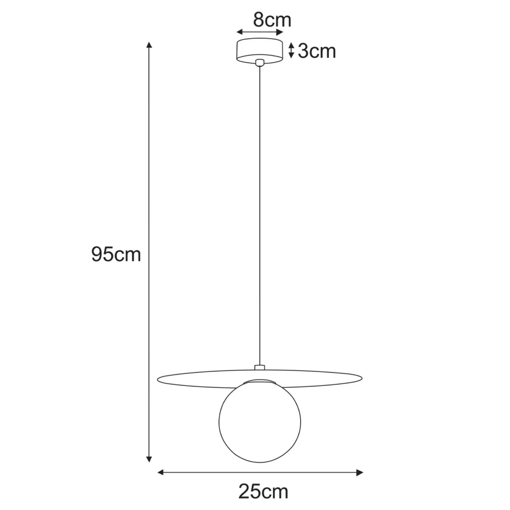 Czarna klasyczna lampa wisząca z kloszem K-5436 z serii ROBIN