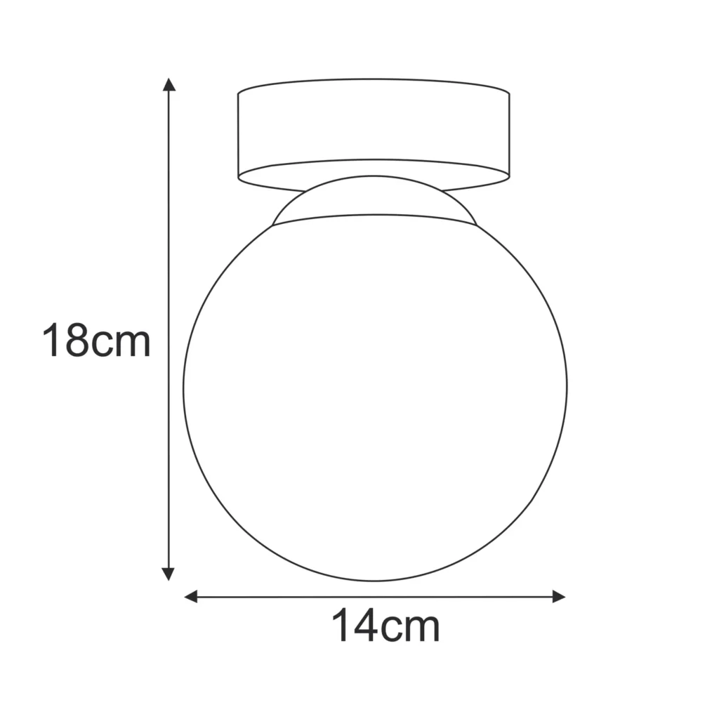 Grafitowa lampa sufitowa, klosz o średnicy 14cm K-5363 z serii MEGAN