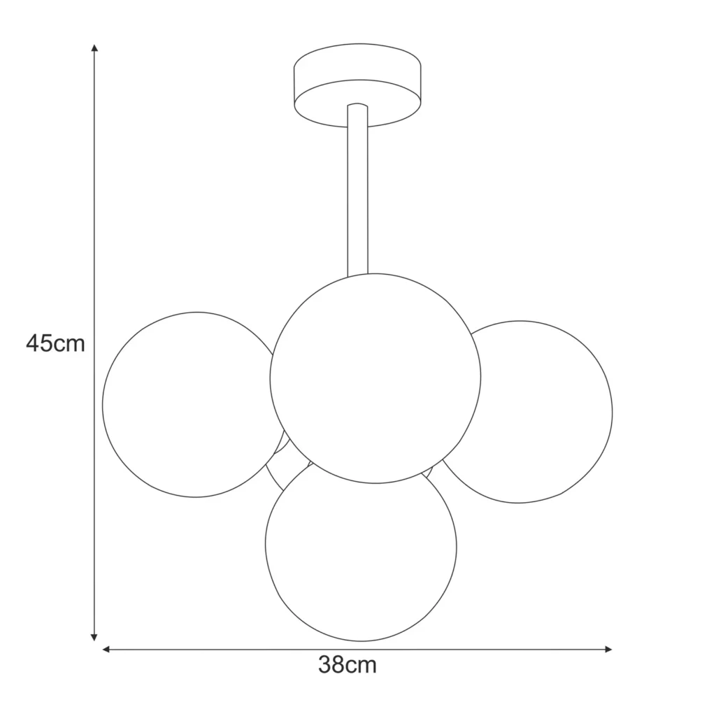 Lampa sufitowa przypominająca kiść winogron K-5364 z serii MEGAN