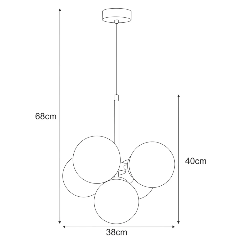 Czarna lampa sufitowa z bursztynowym kloszem K-5368 z serii PIRO