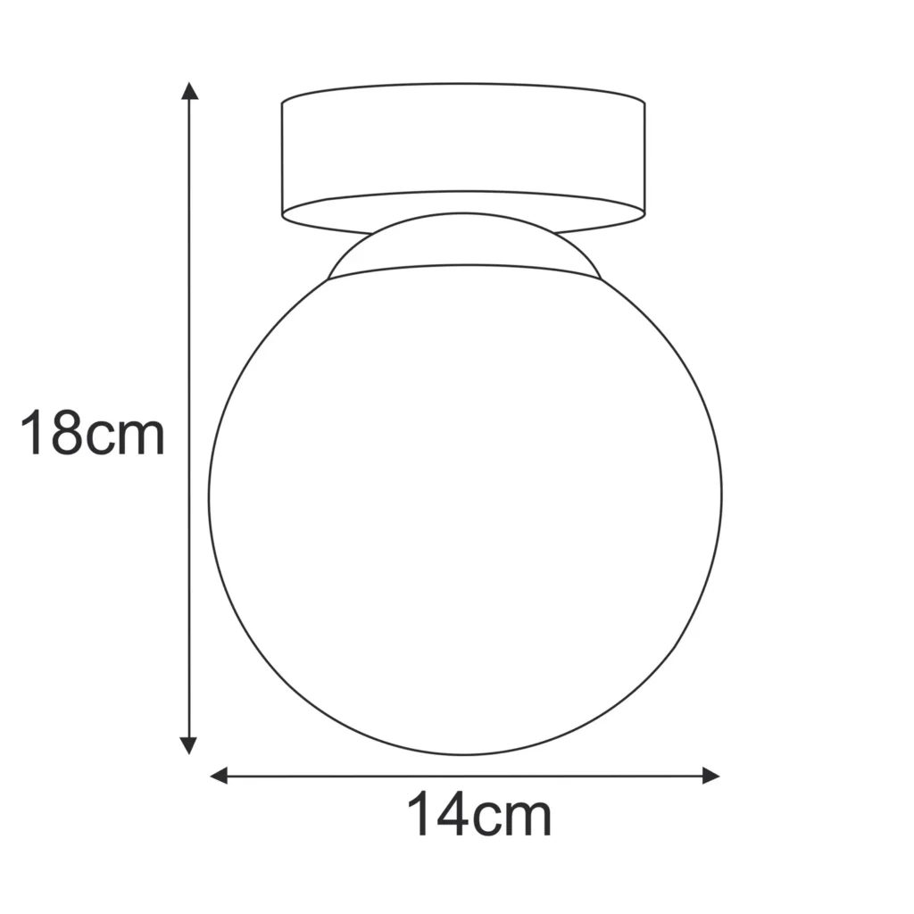 Bursztynowa lampa sufitowa, klosz o średnicy 14cm K-5366 z serii PIRO