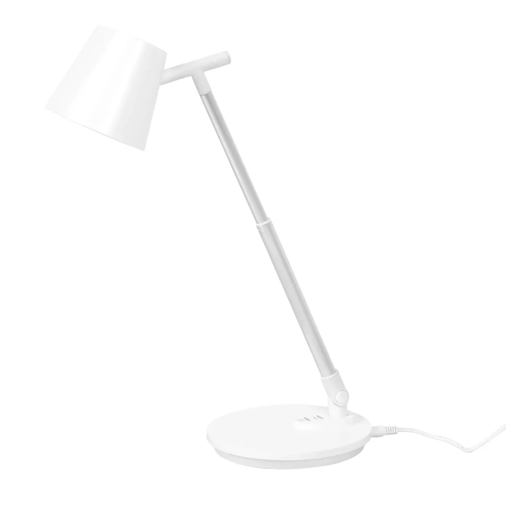 Biała lampa biurkowa LED 7W, regulowana K-BL1527 z serii BOLEK