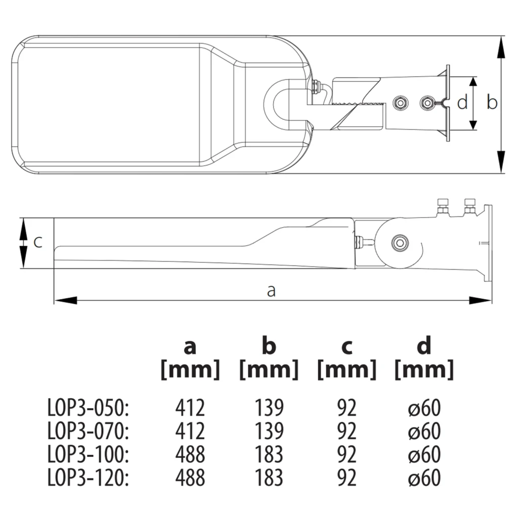 Lampa oprawa uliczna LED LOPER 3 4K IP65 BEMKO