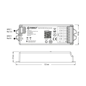 Sterownik Kontroler 5 w 1 do taśm pasków LED RGB WiFi Tuya 12-24 V CS-5